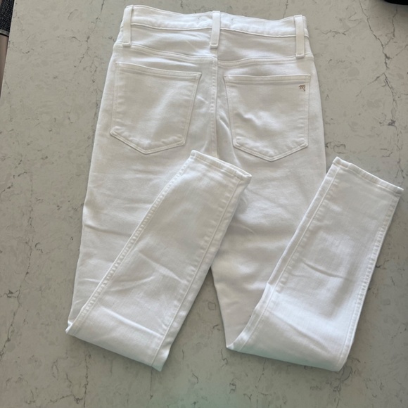 MADEWELL 10" High Rise Skinny Crop Jeans in White Size 25 - Picture 6 of 6